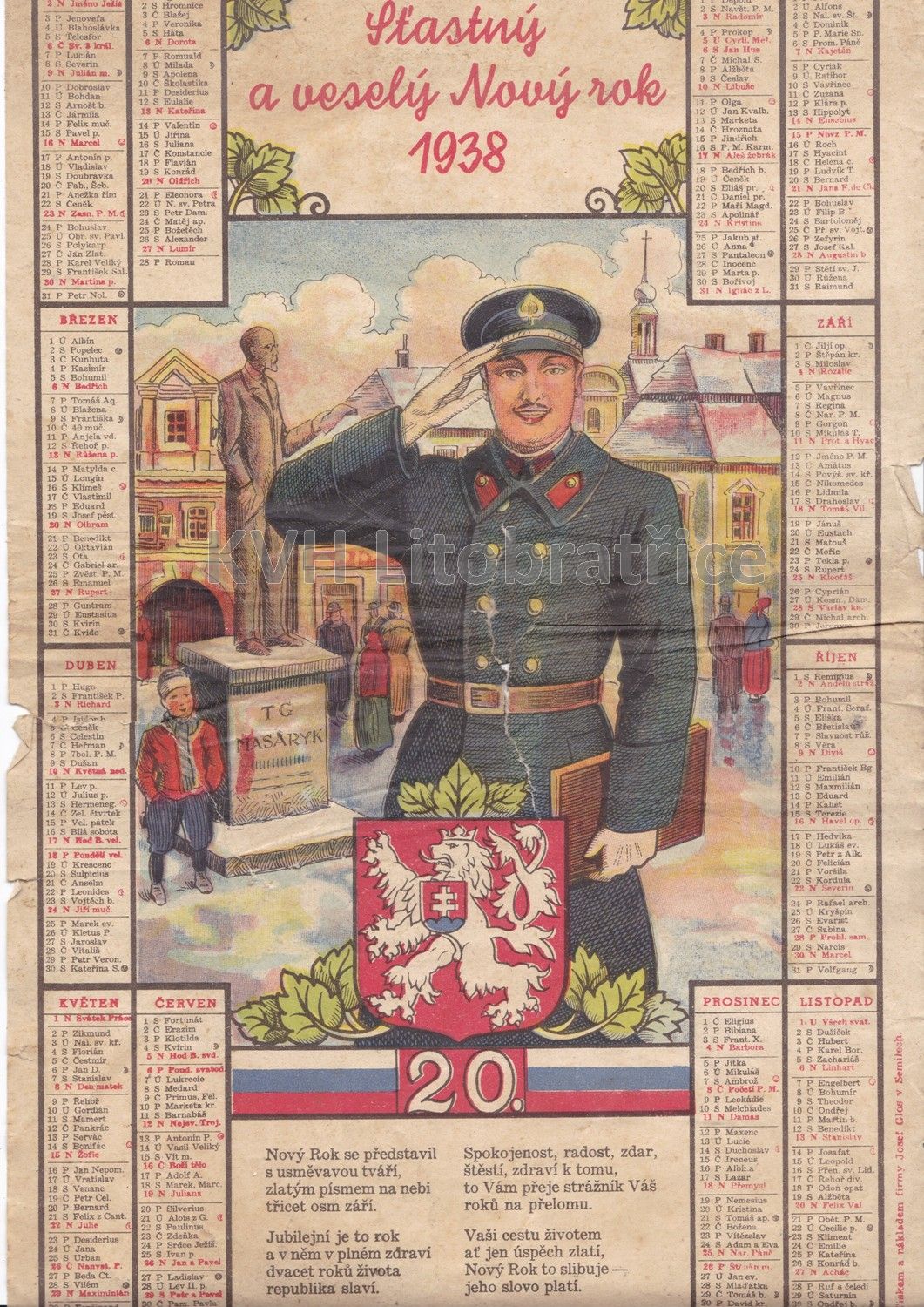 (Č) četnický kalendář 1938